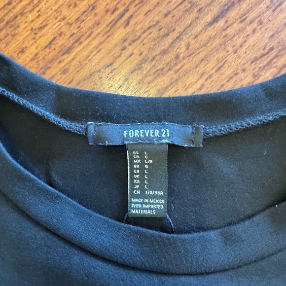 Black Puff Sleeve Pullover Top - Picture 4 of 7